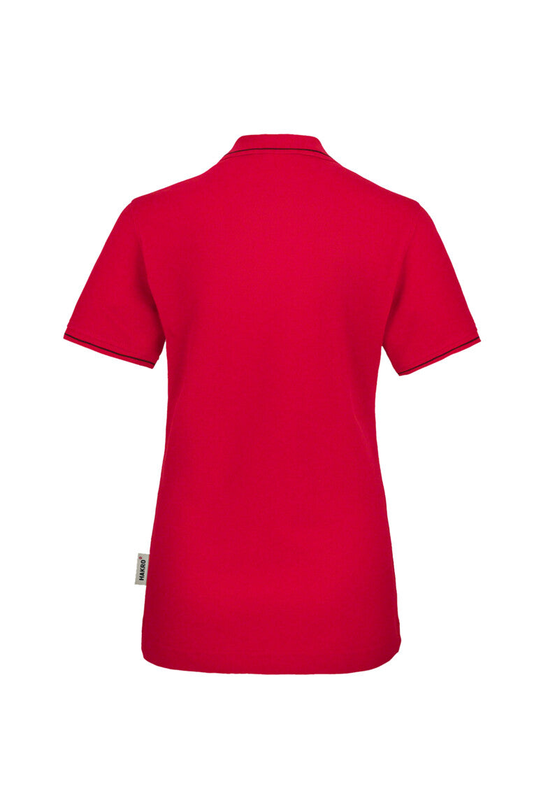 HAKRO Damen Poloshirt Casual - rot/schwarz