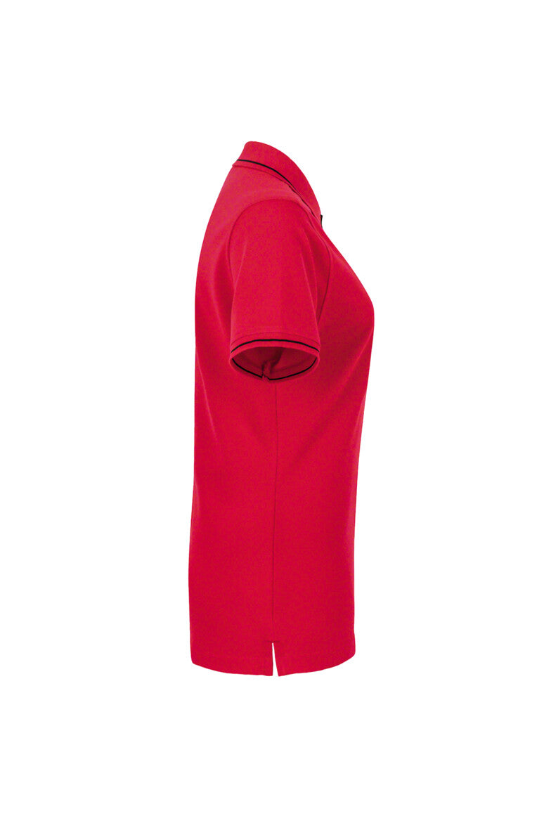 HAKRO Damen Poloshirt Casual - rot/schwarz