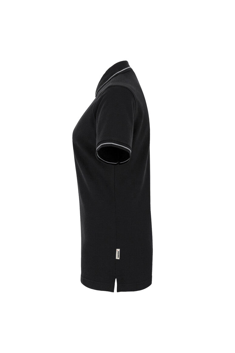 HAKRO Damen Poloshirt Casual - schwarz/silber