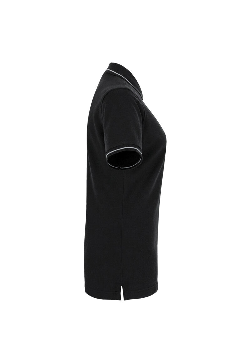 HAKRO Damen Poloshirt Casual - schwarz/silber