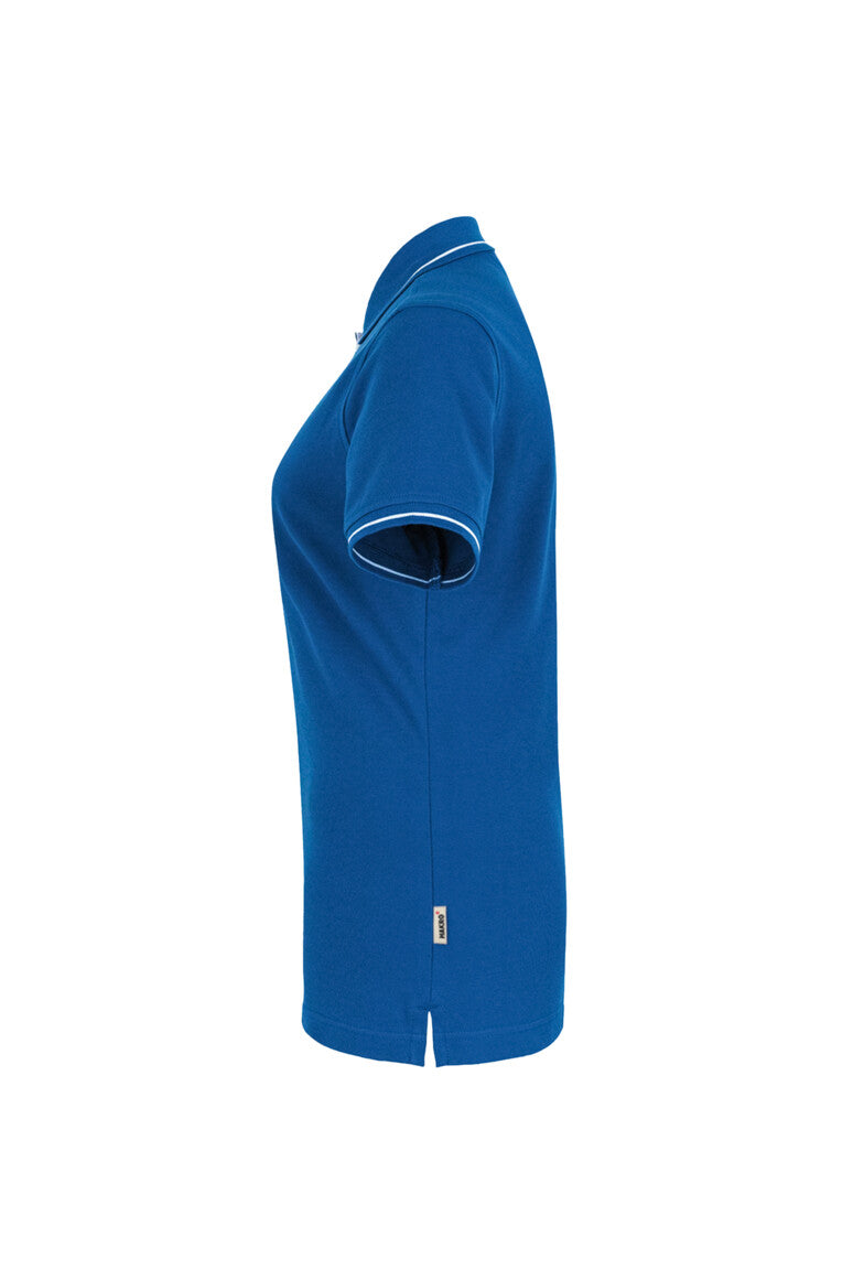 HAKRO Damen Poloshirt Casual - royalblau/weiß