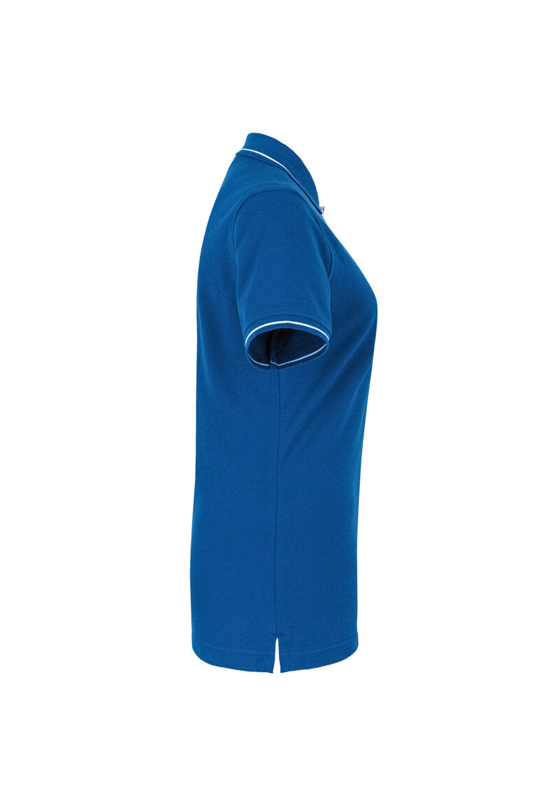 HAKRO Damen Poloshirt Casual - royalblau/weiß