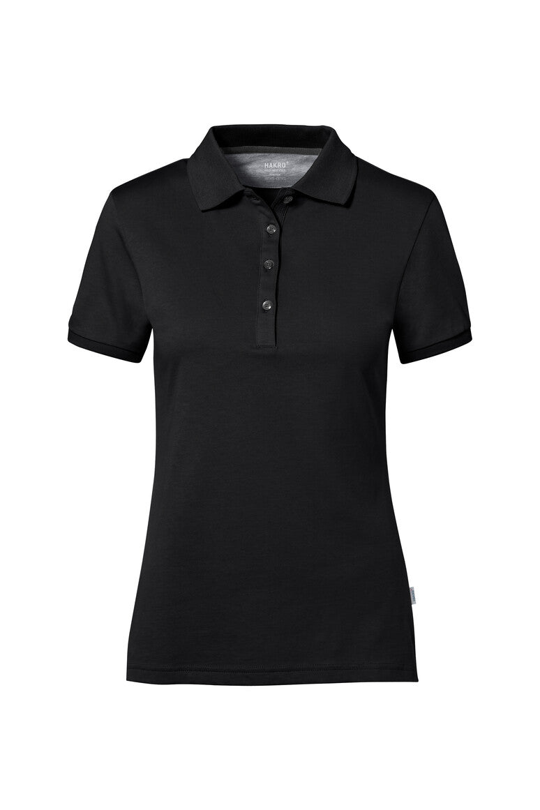 HAKRO COTTON TEC® Damen Poloshirt - schwarz