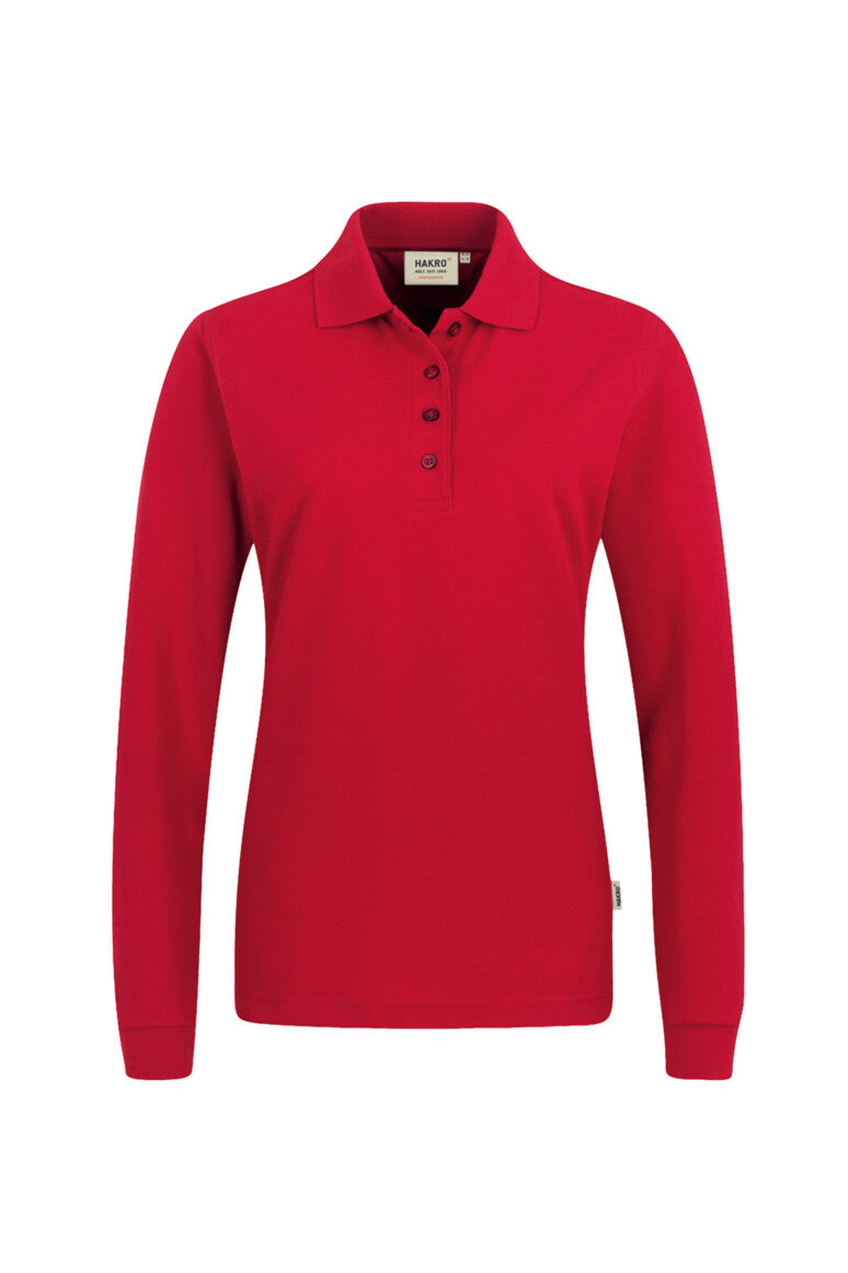 HAKRO Damen Longsleeve-Poloshirt MIKRALINAR® - rot