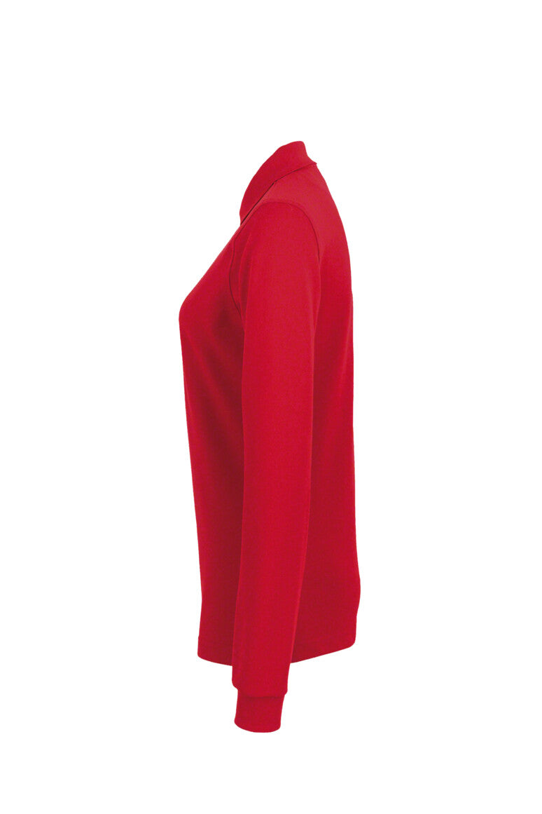 HAKRO Damen Longsleeve-Poloshirt MIKRALINAR® - rot