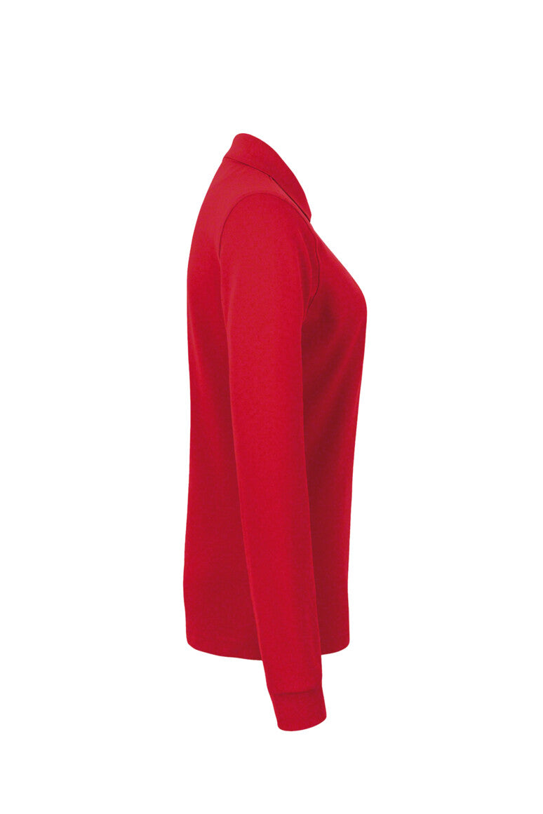 HAKRO Damen Longsleeve-Poloshirt MIKRALINAR® - rot