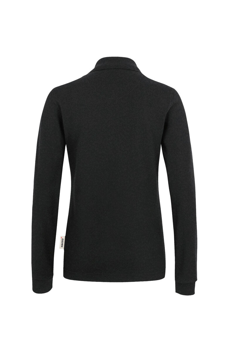 HAKRO Damen Longsleeve-Poloshirt MIKRALINAR® - schwarz