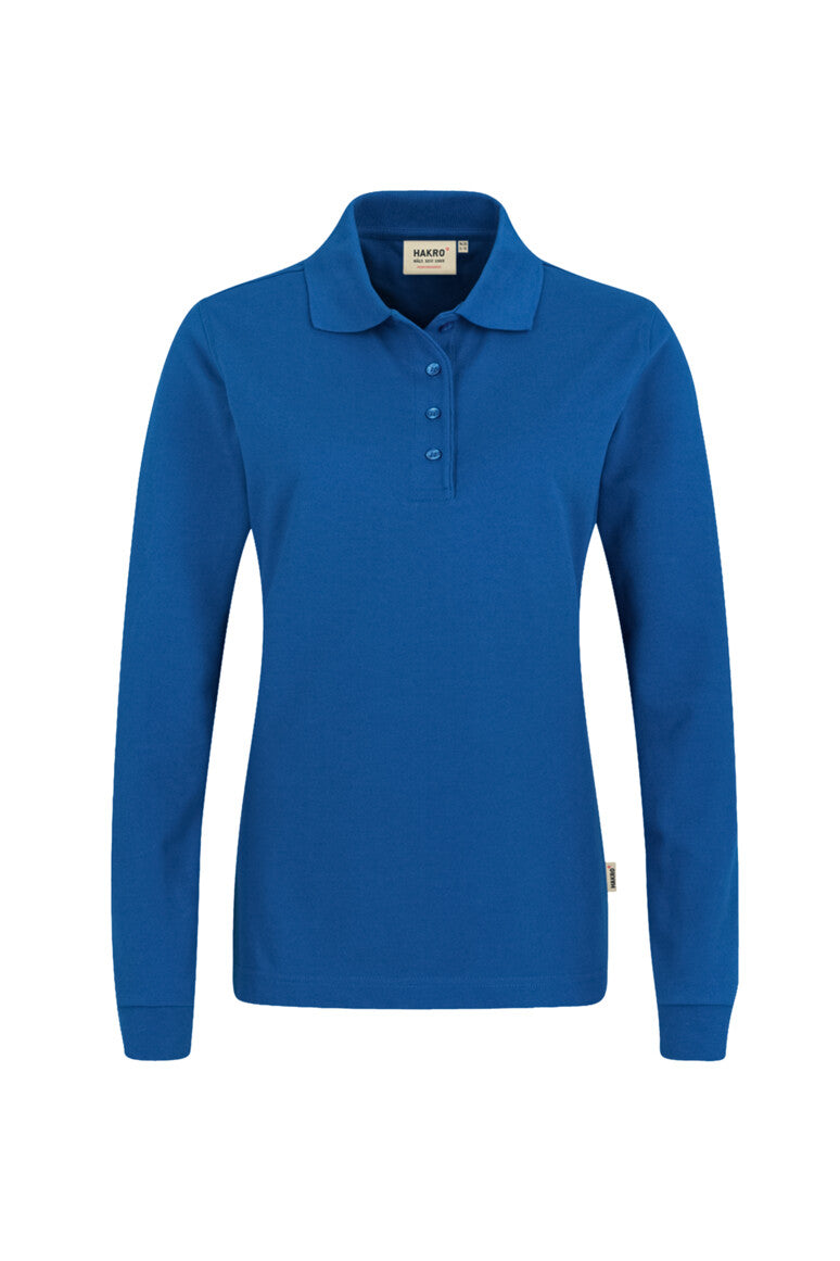 HAKRO Damen Longsleeve-Poloshirt MIKRALINAR® - royalblau