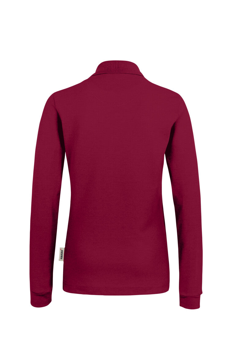 HAKRO Damen Longsleeve-Poloshirt MIKRALINAR® - weinrot
