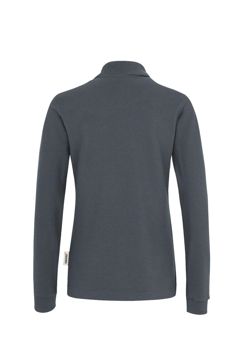 HAKRO Damen Longsleeve-Poloshirt MIKRALINAR® - anthrazit