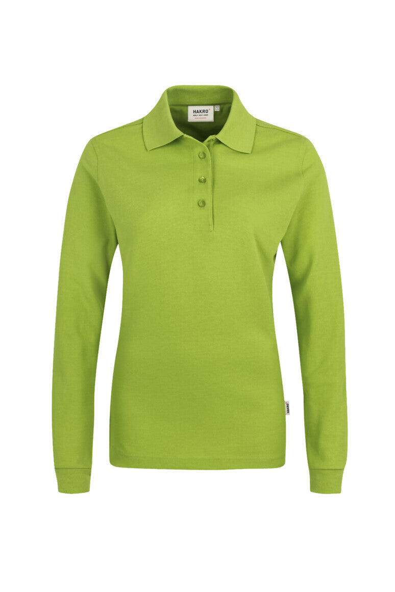 HAKRO Damen Longsleeve-Poloshirt MIKRALINAR® - kiwi