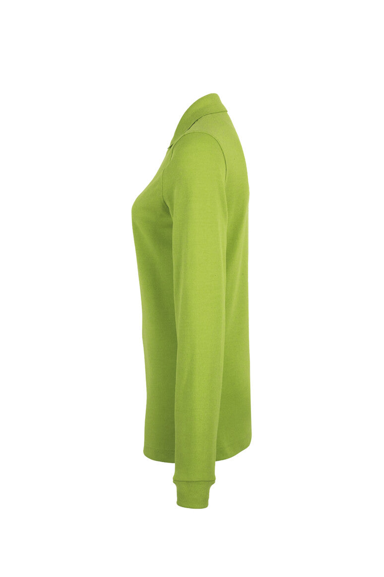 HAKRO Damen Longsleeve-Poloshirt MIKRALINAR® - kiwi