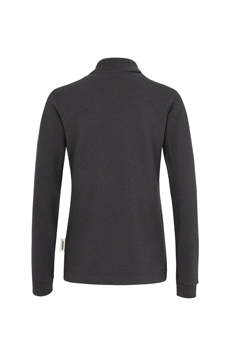 HAKRO Damen Longsleeve-Poloshirt MIKRALINAR® - karbongrau