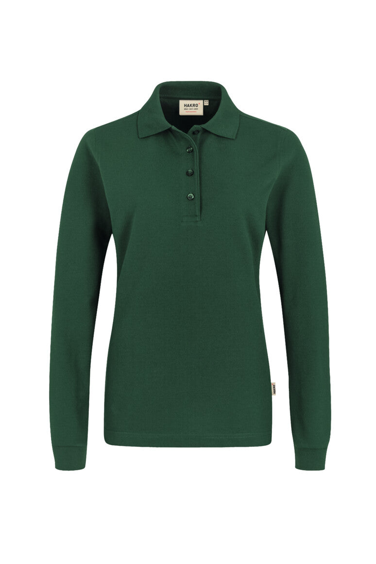 HAKRO Damen Longsleeve-Poloshirt MIKRALINAR® - tanne