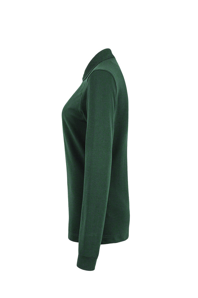 HAKRO Damen Longsleeve-Poloshirt MIKRALINAR® - tanne