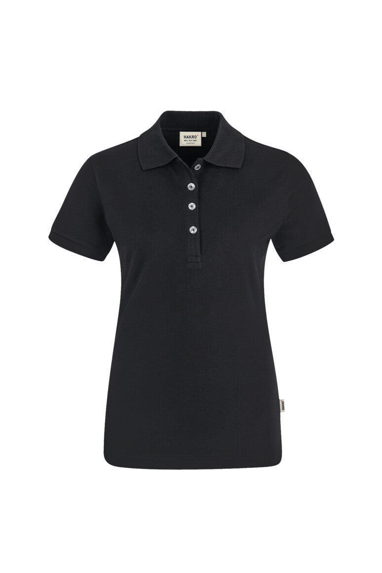 HAKRO Damen Poloshirt Stretch - schwarz
