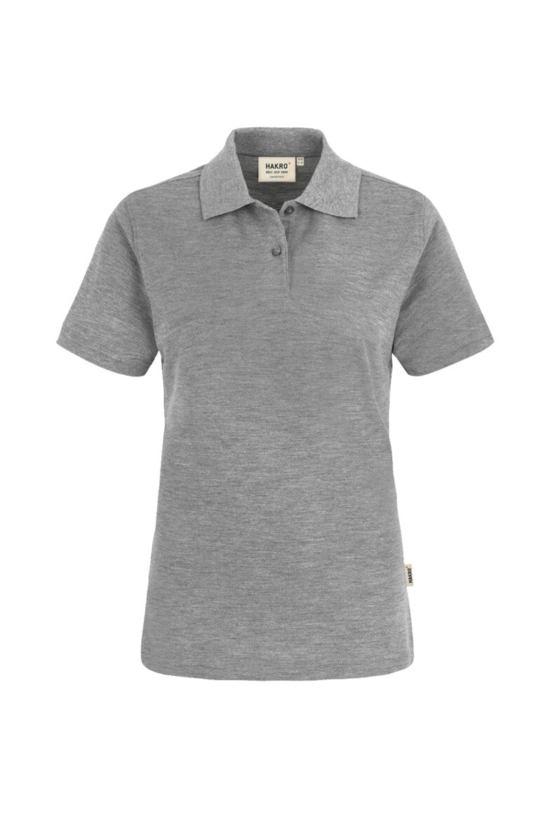 HAKRO Damen Poloshirt Top - grau meliert