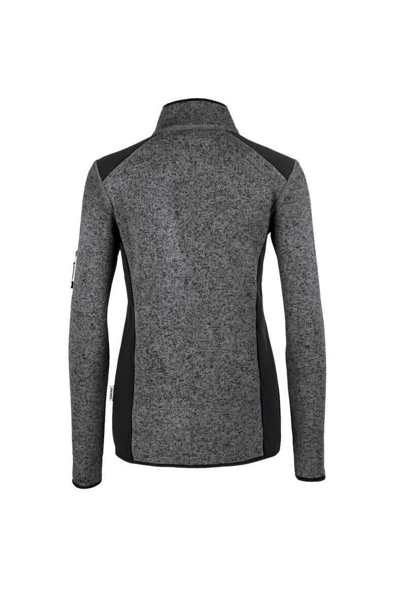 HAKRO Damen Strickfleecejacke - anthrazit meliert