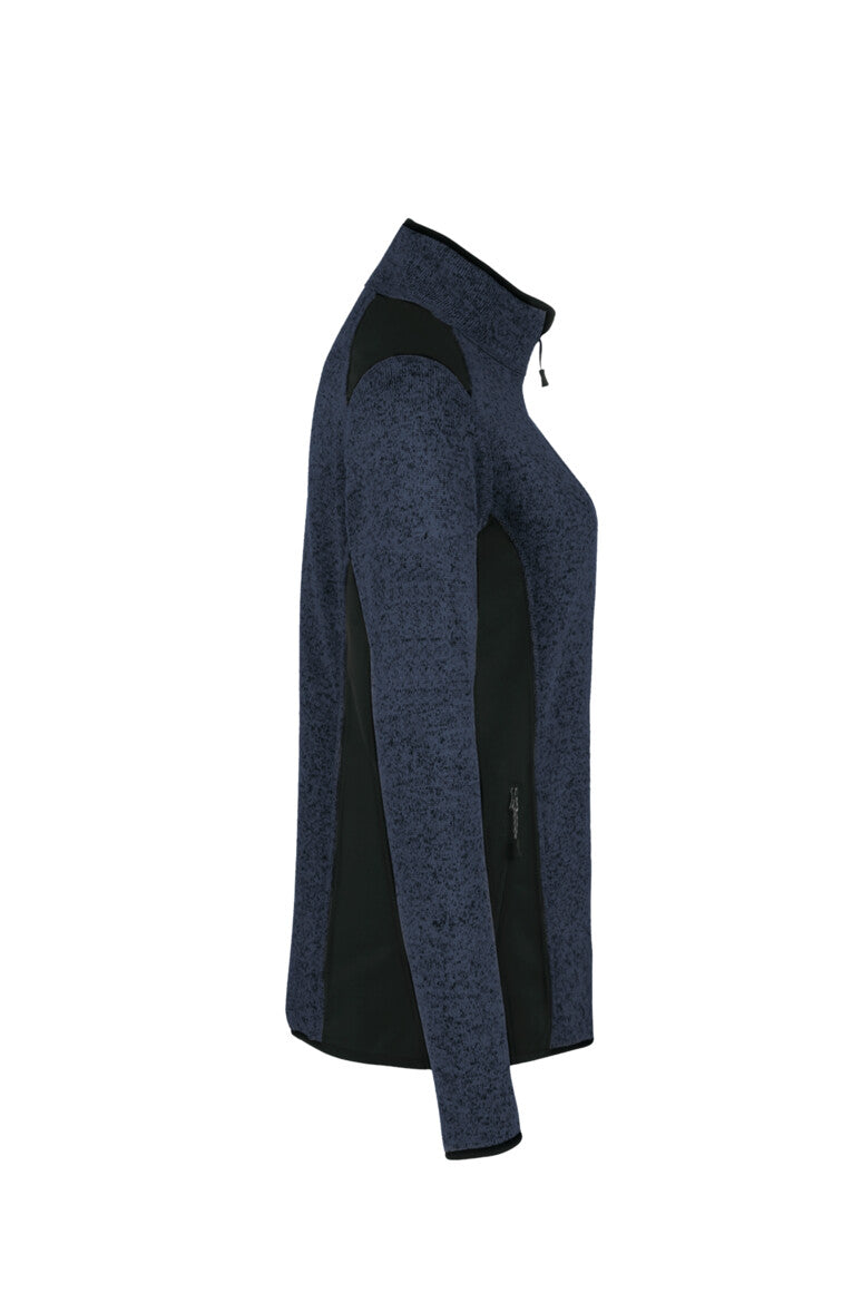 HAKRO Damen Strickfleecejacke - marine meliert