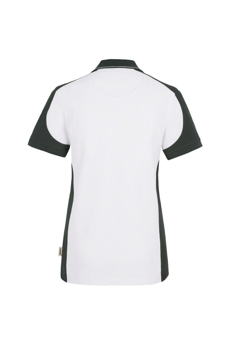 HAKRO Damen Poloshirt Contrast MIKRALINAR® - weiß/anthrazit