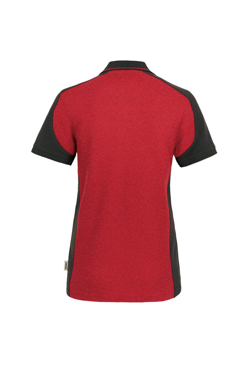 HAKRO Damen Poloshirt Contrast MIKRALINAR® - rot/anthrazit