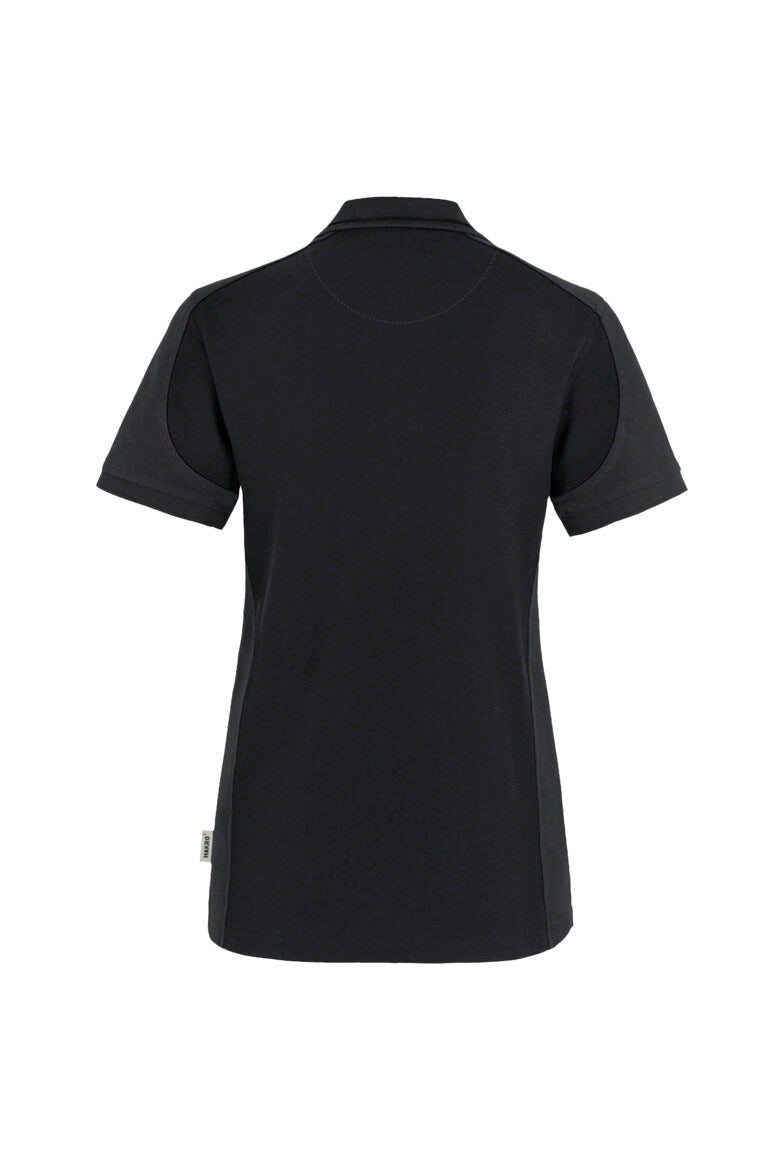 HAKRO Damen Poloshirt Contrast MIKRALINAR® - schwarz/anthrazit