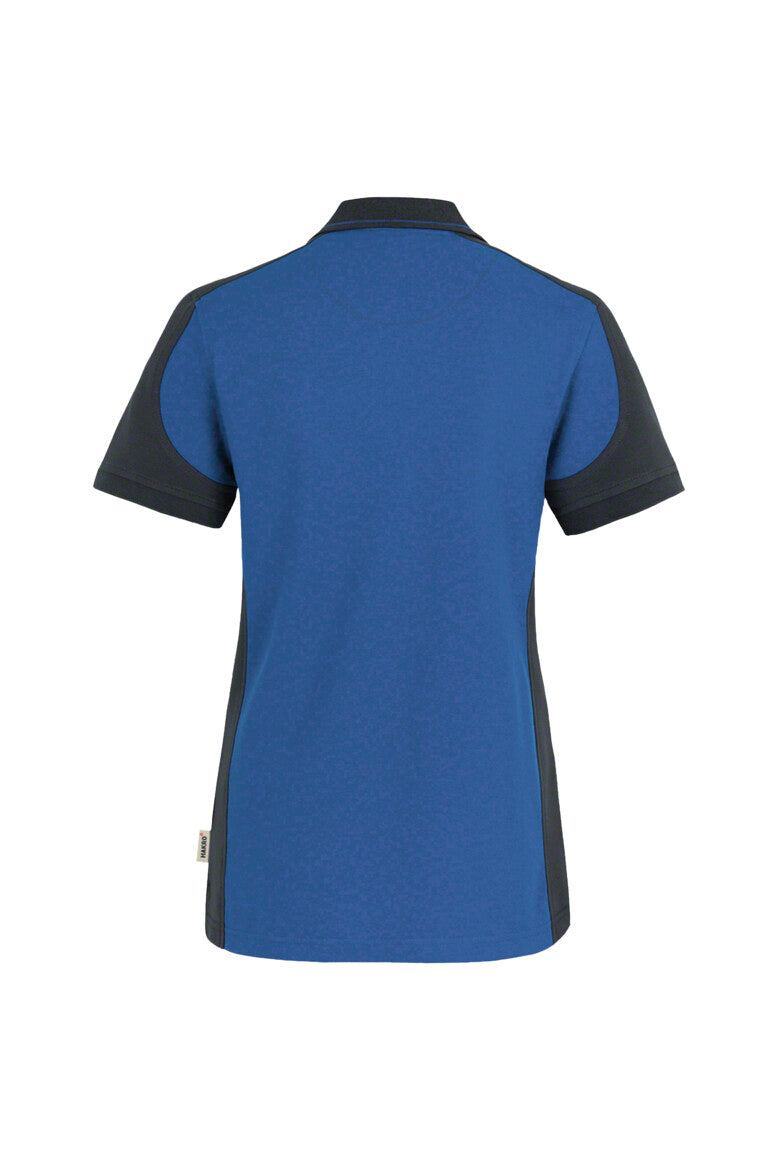 HAKRO Damen Poloshirt Contrast MIKRALINAR® - royalblau/anthrazit