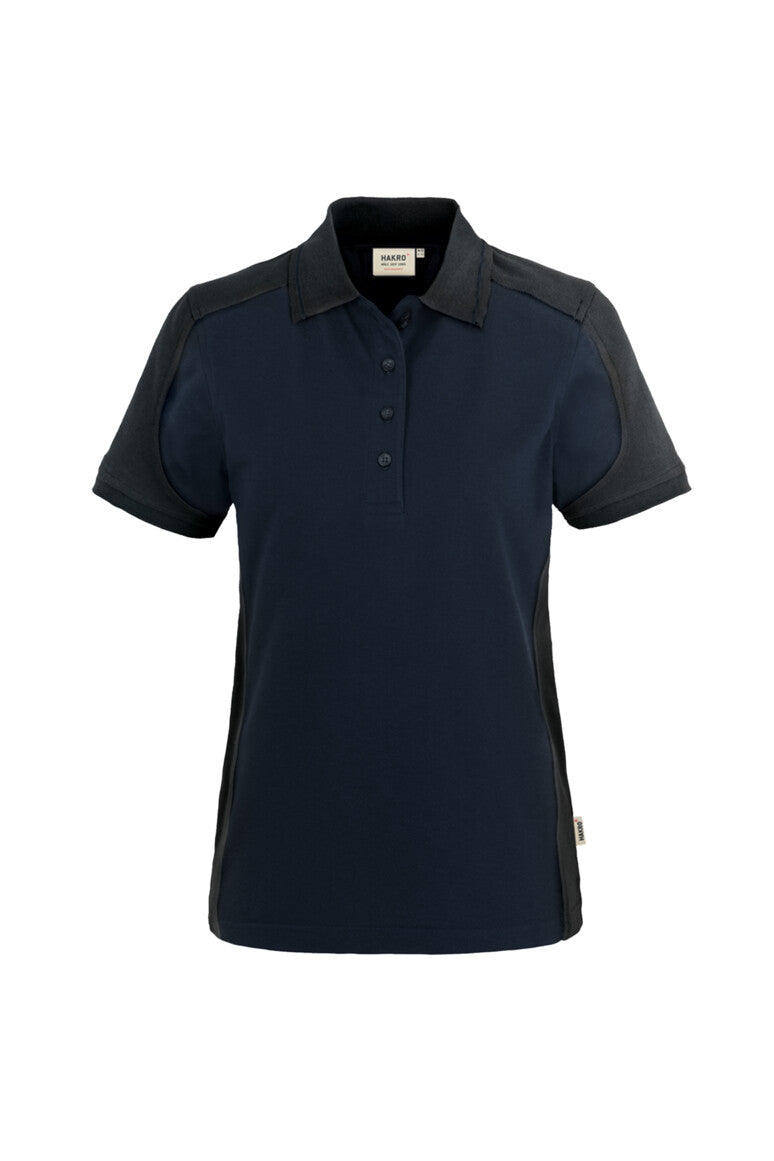 HAKRO Damen Poloshirt Contrast MIKRALINAR® - tinte/anthrazit