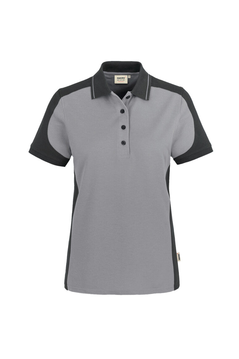 HAKRO Damen Poloshirt Contrast MIKRALINAR® - titan/anthrazit