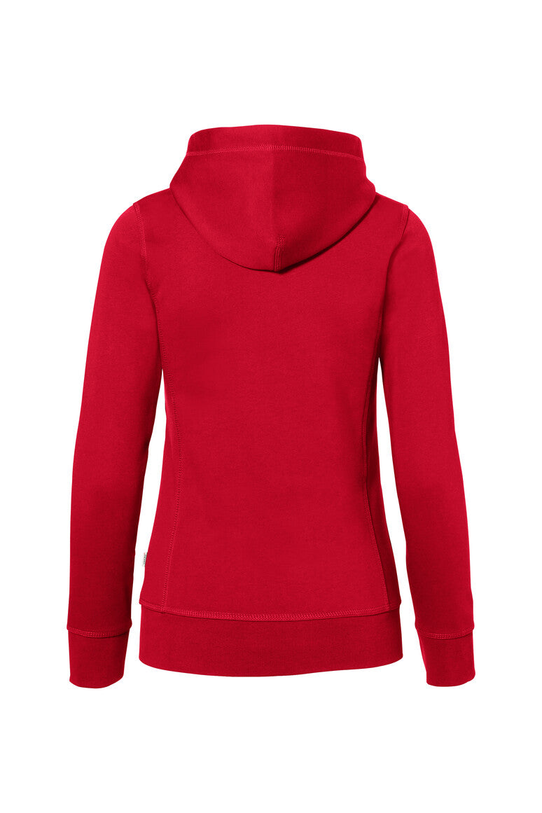 HAKRO Damen Kapuzenjacke Bonded ECO - rot/silber
