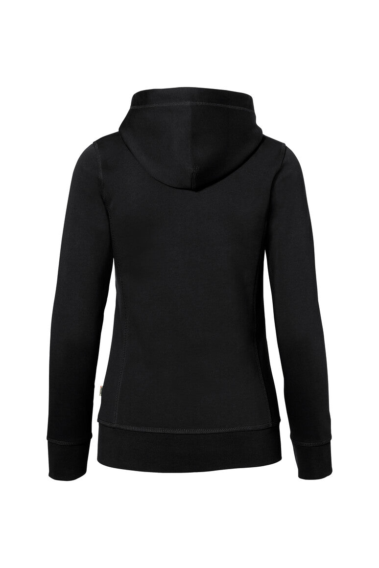 HAKRO Damen Kapuzenjacke Bonded ECO - schwarz/silber