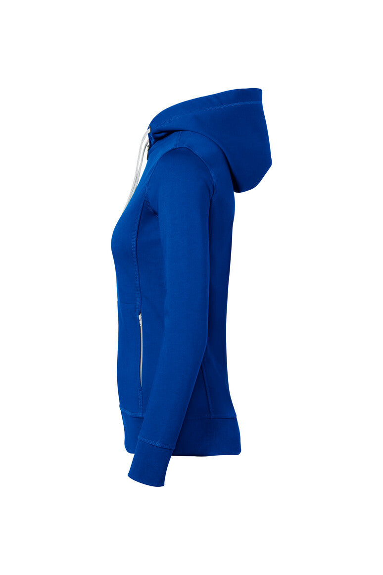 HAKRO Damen Kapuzenjacke Bonded ECO - royalblau/silber