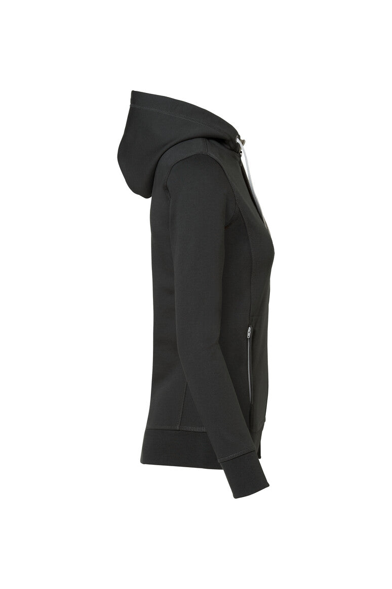 HAKRO Damen Kapuzenjacke Bonded ECO - anthrazit/silber