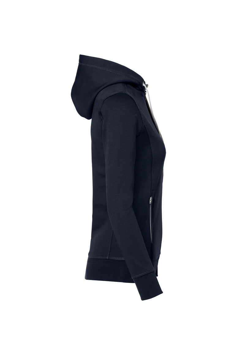 HAKRO Damen Kapuzenjacke Bonded ECO - tinte/silber