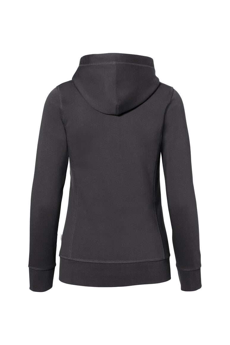 HAKRO Damen Kapuzenjacke Bonded ECO - karbongrau/silber