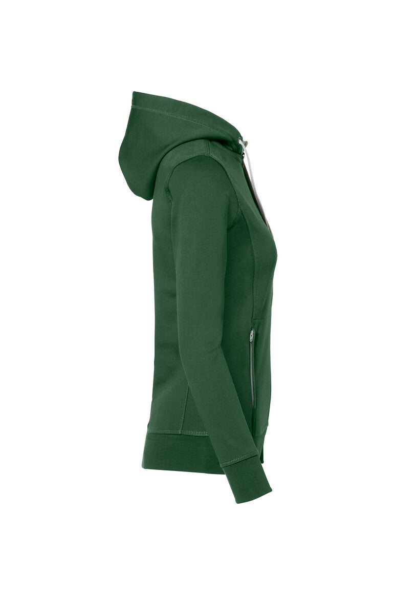 HAKRO Damen Kapuzenjacke Bonded ECO - tanne/silber