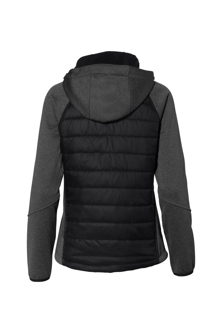 HAKRO Damen Kapuzen-Hybridjacke Contrast - schwarz