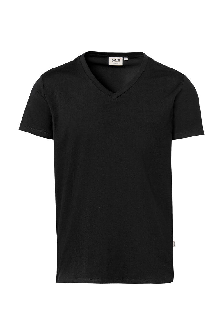 HAKRO V-Shirt Stretch - schwarz