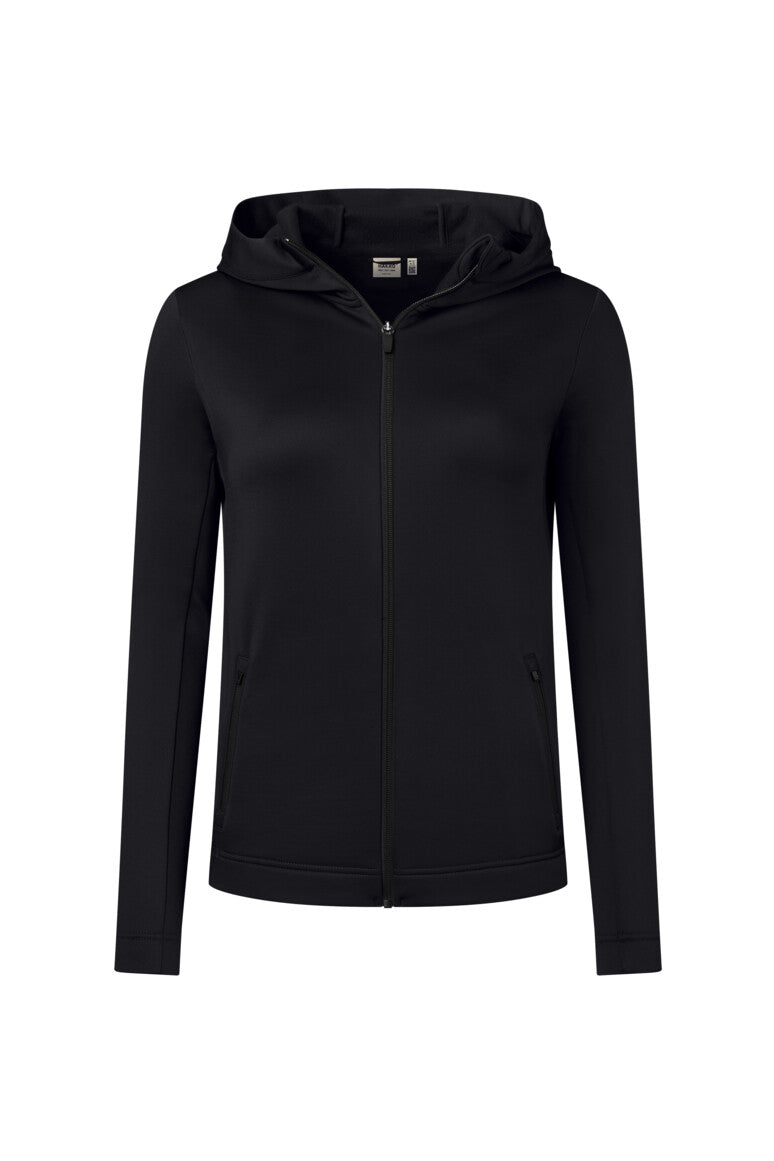 HAKRO Damen Kapuzen-Tecjacke ECO - schwarz