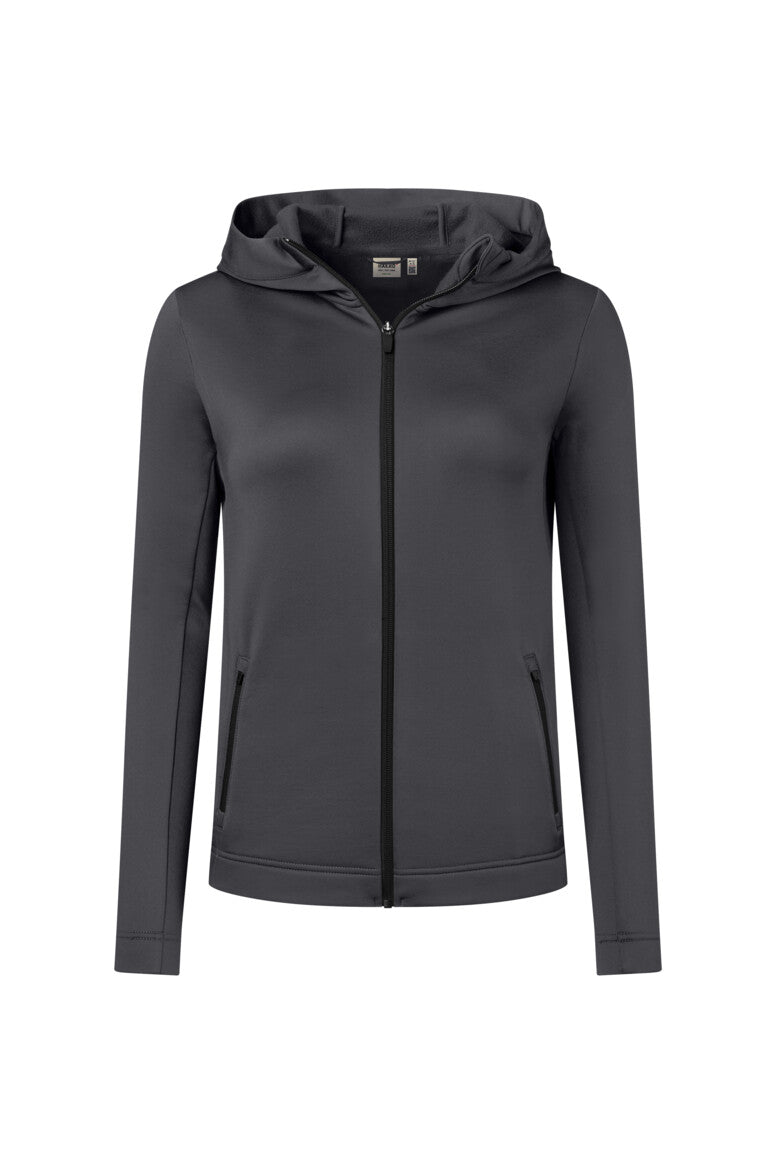 HAKRO Damen Kapuzen-Tecjacke ECO - karbongrau