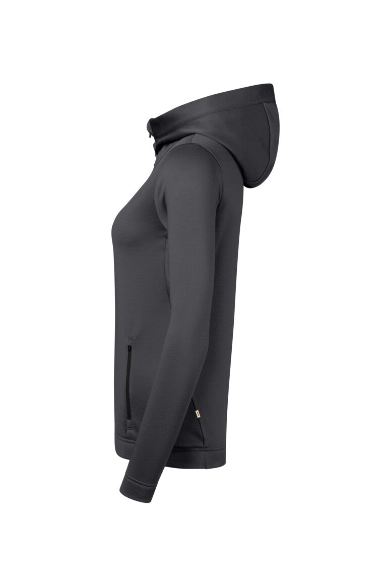 HAKRO Damen Kapuzen-Tecjacke ECO - karbongrau