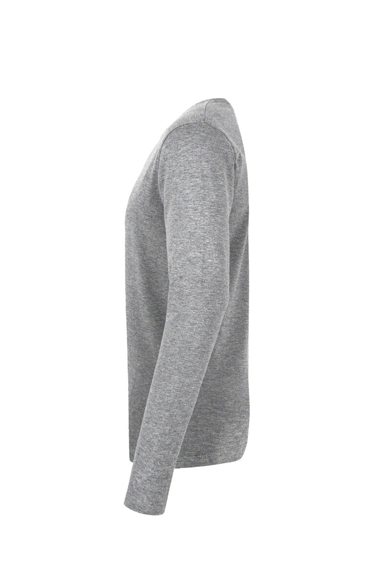 HAKRO Longsleeve Heavy - grau meliert