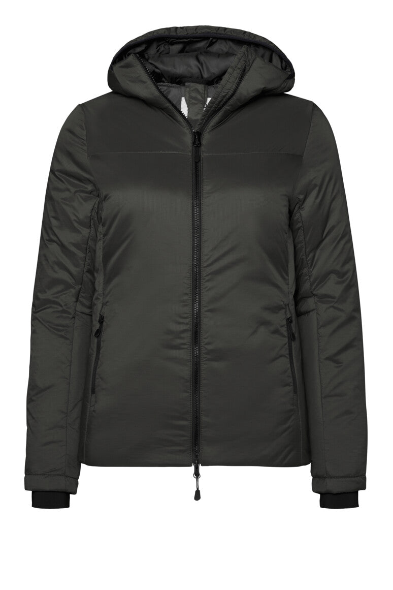 HAKRO Damen Kapuzen-Thermo-Loftjacke - karbongrau