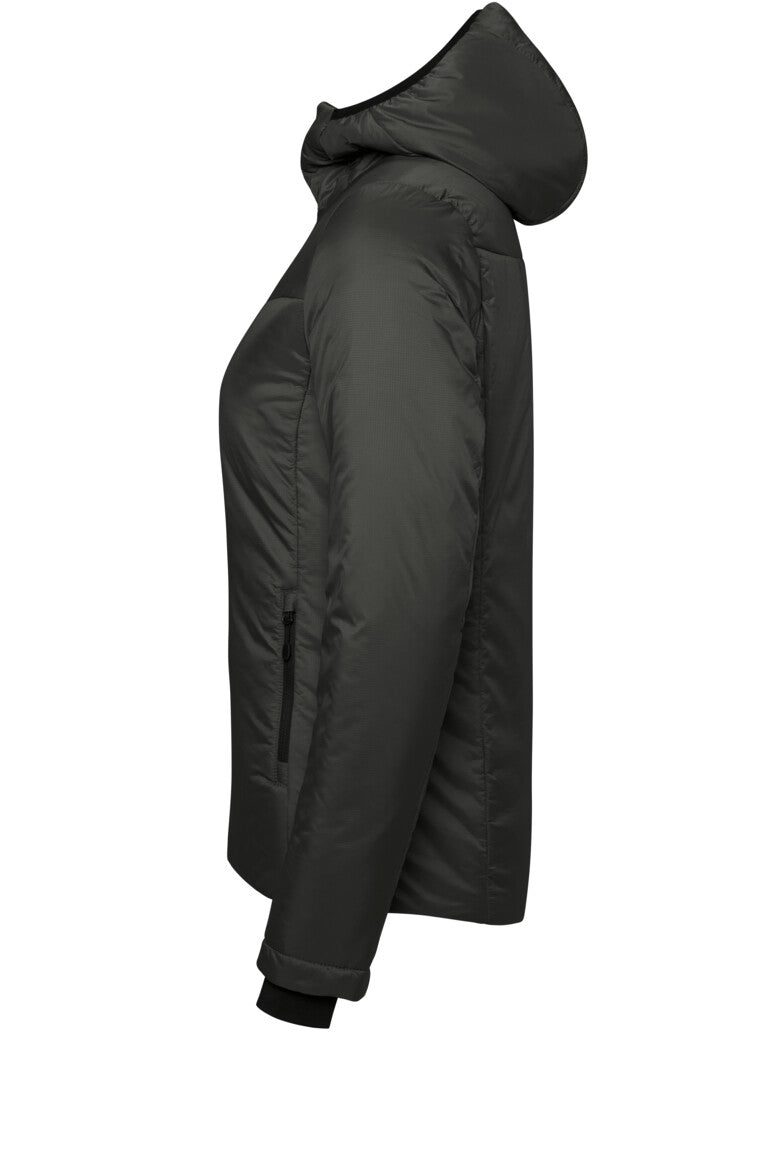 HAKRO Damen Kapuzen-Thermo-Loftjacke - karbongrau