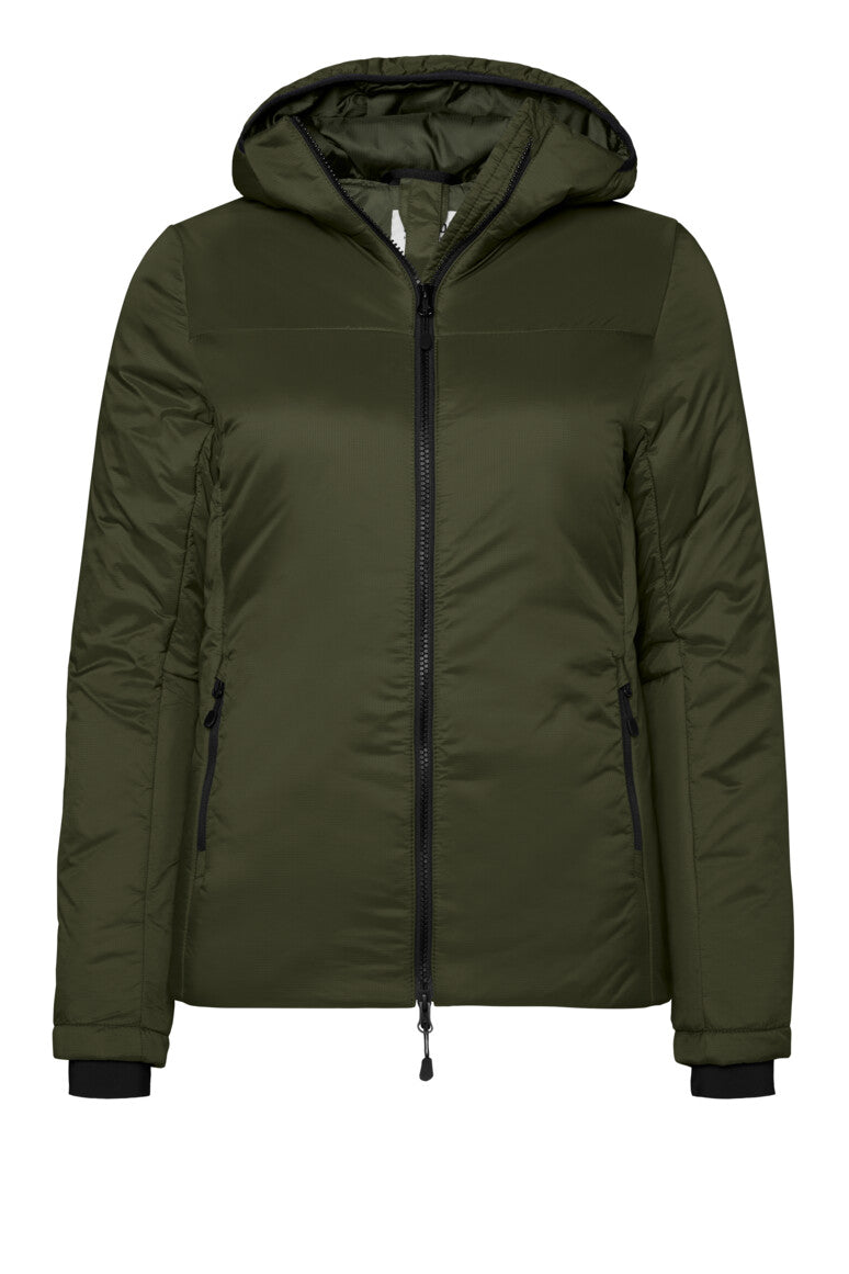 HAKRO Damen Kapuzen-Thermo-Loftjacke - olive