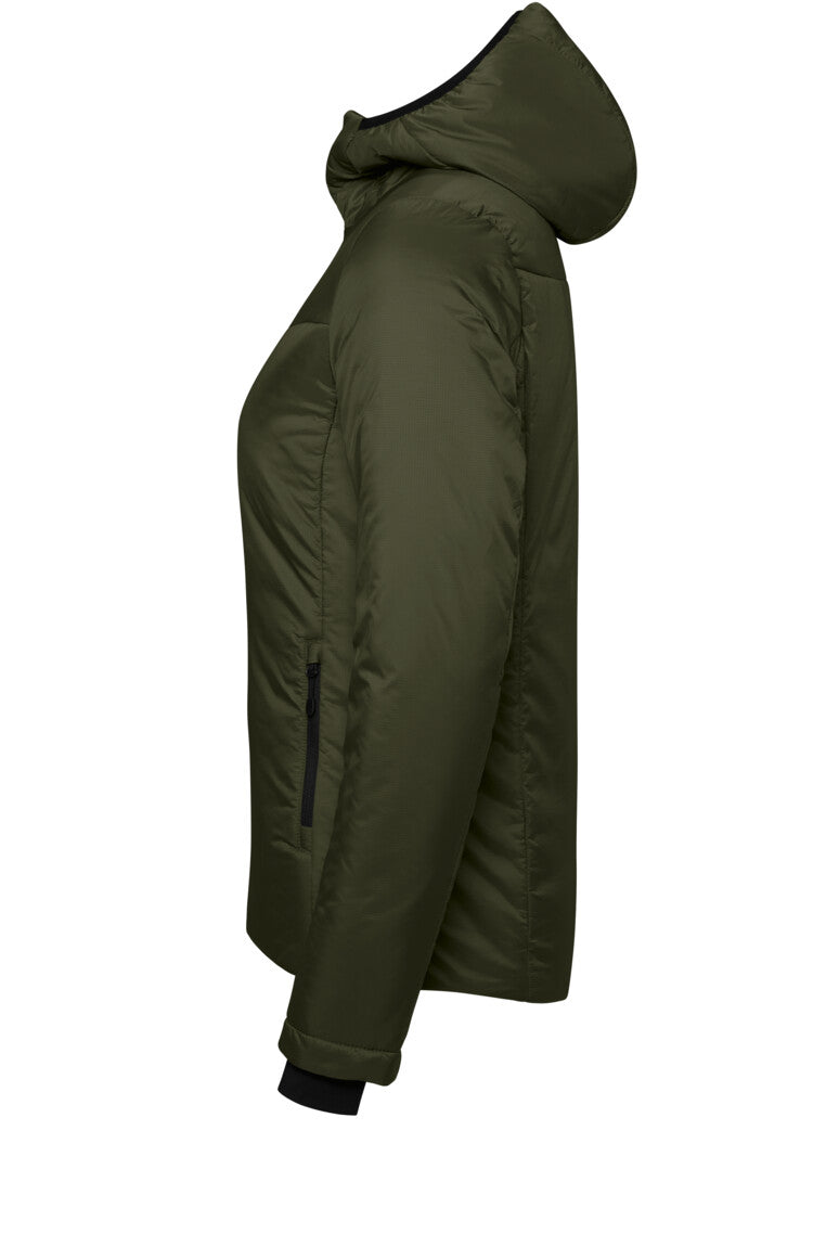 HAKRO Damen Kapuzen-Thermo-Loftjacke - olive