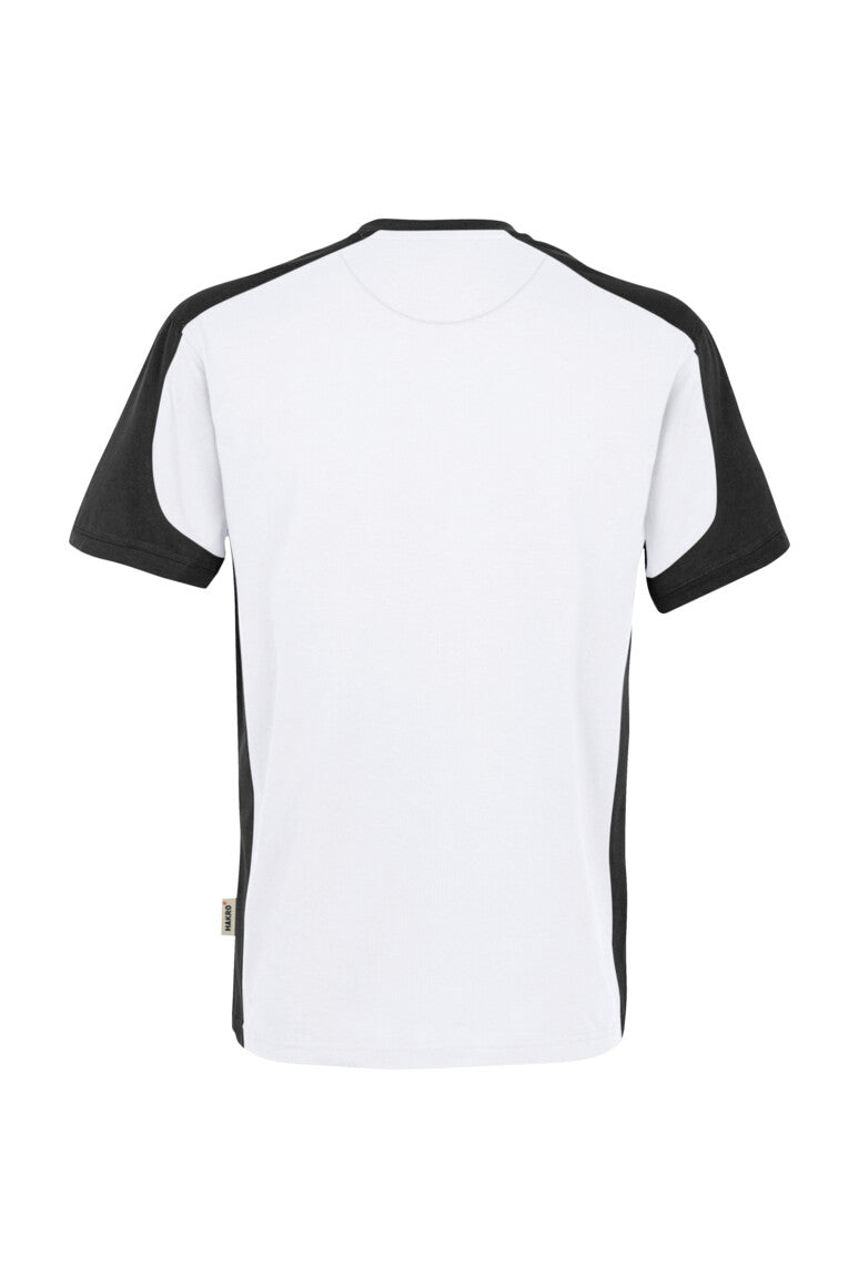 HAKRO T-Shirt Contrast MIKRALINAR® - weiß/anthrazit