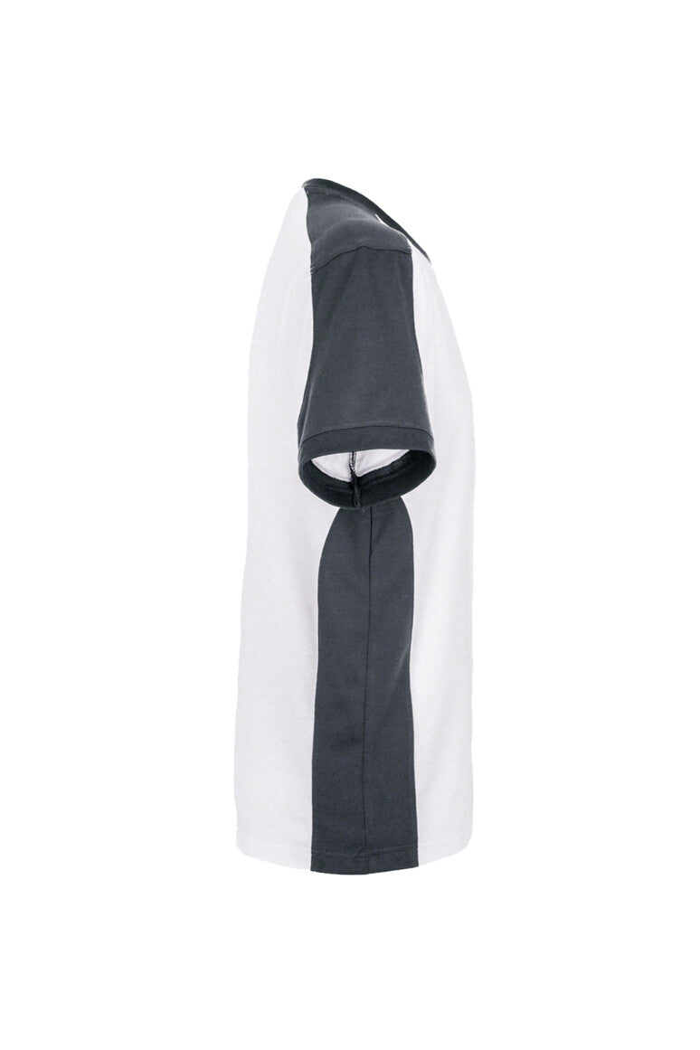 HAKRO T-Shirt Contrast MIKRALINAR® - weiß/anthrazit