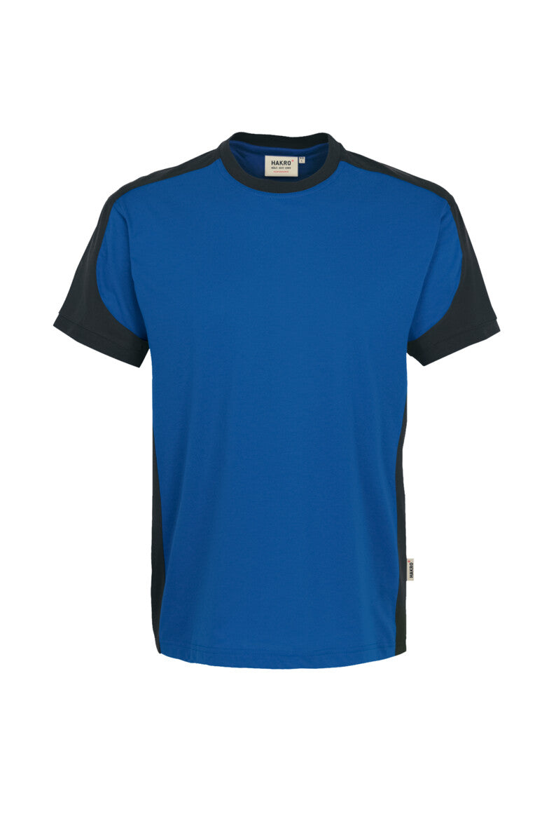 HAKRO T-Shirt Contrast MIKRALINAR® - royalblau/anthrazit
