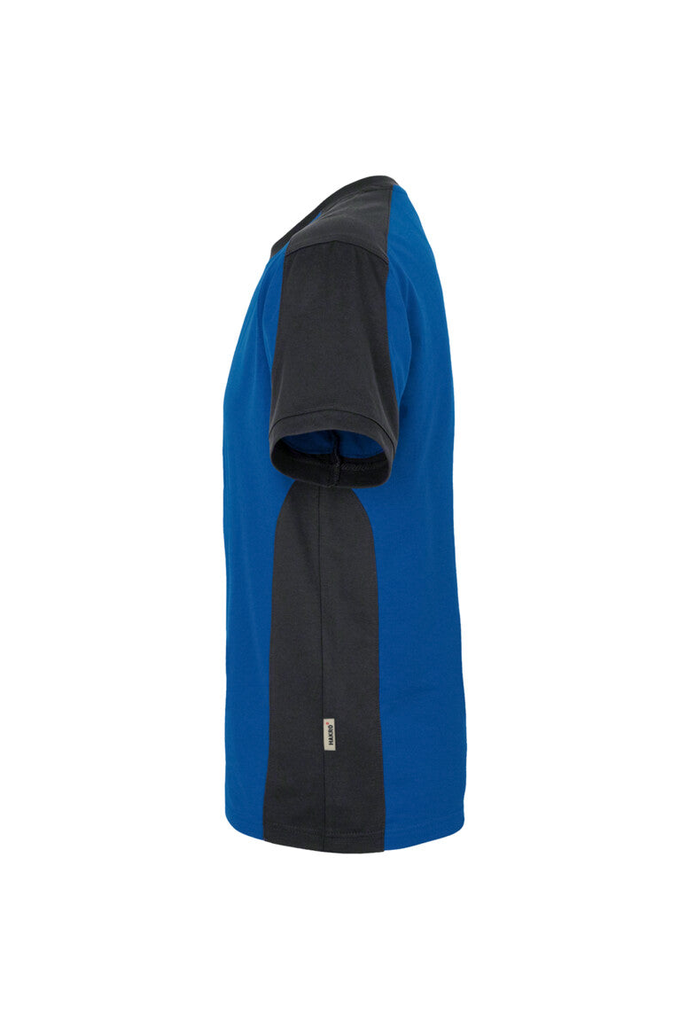 HAKRO T-Shirt Contrast MIKRALINAR® - royalblau/anthrazit